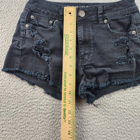 American Eagle Shorts Women's 2 Hi-Rise Festival Distressed Denim Jean Cutoff - Picture 6 of 10